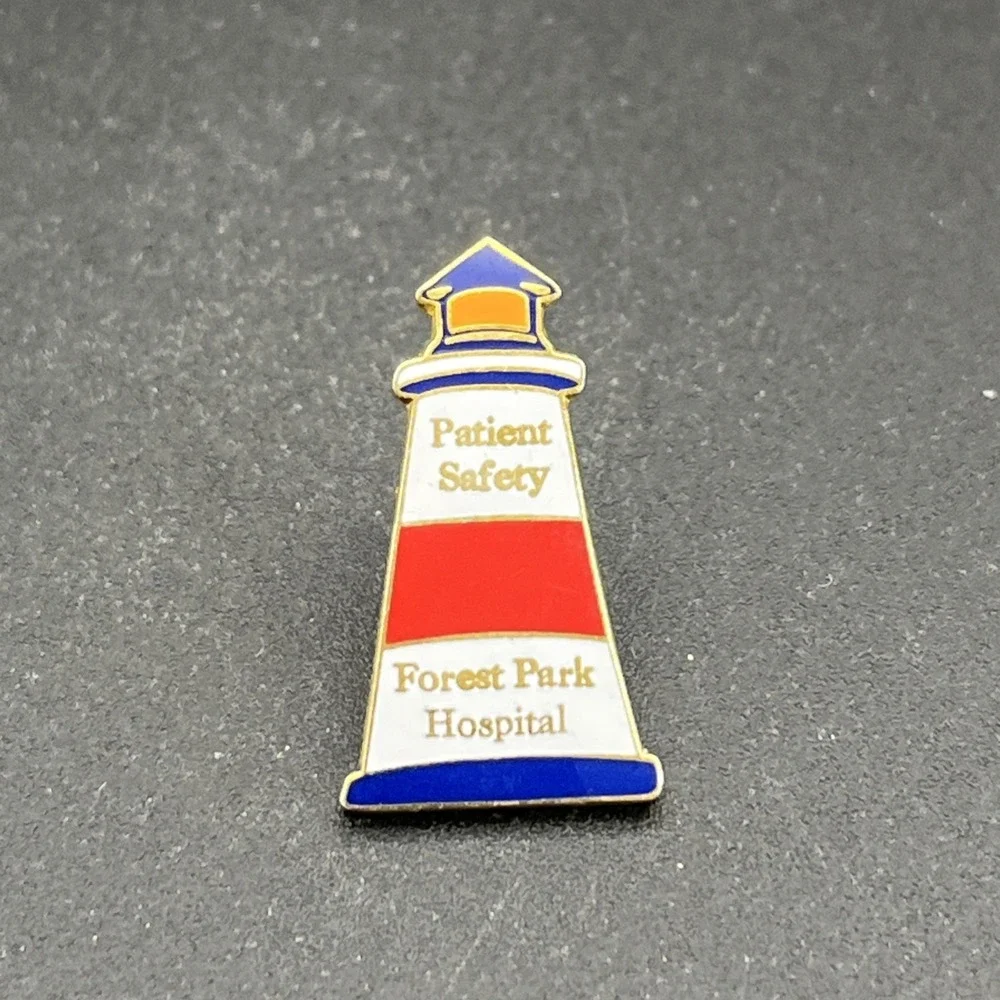 Forest Park Hospital Patient‎ Safety Lighthouse Lapel Hat Pin